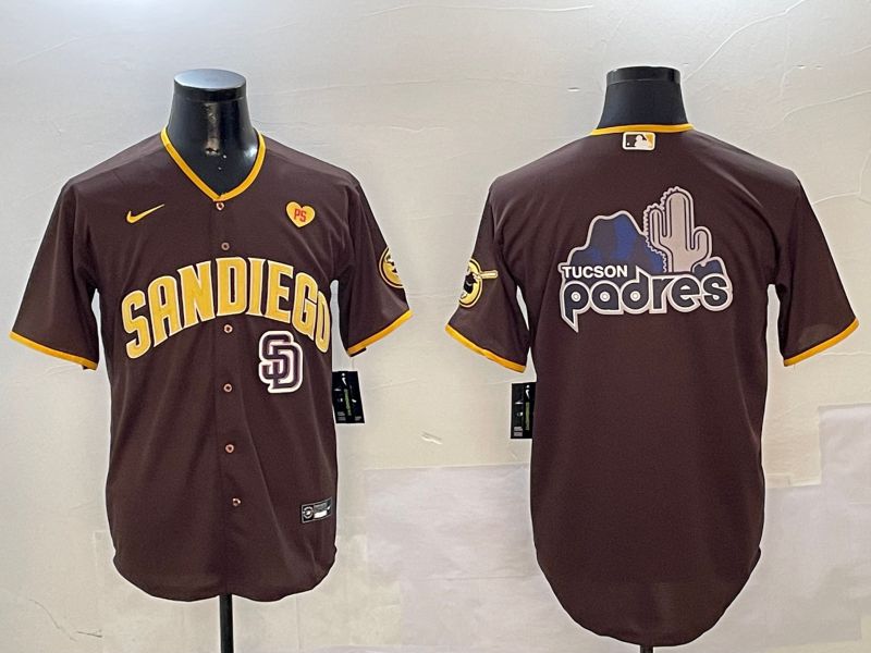 Men San Diego Padres Blank Brown Game 2024 Nike MLB Jersey style 01086